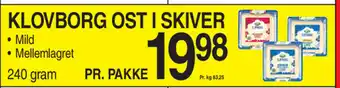 ABC Lavpris Klovborg ost i skiver tilbud