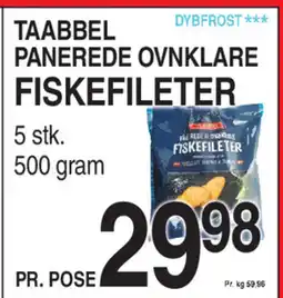 ABC Lavpris Dybfrost taabbel panerede ovnklare fiskefileter tilbud