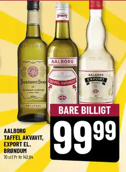 Løvbjerg Aalborg taffel akvavit, ex brøndum port el. tilbud