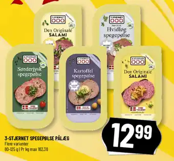 3-stjernet spegepølse pålæg