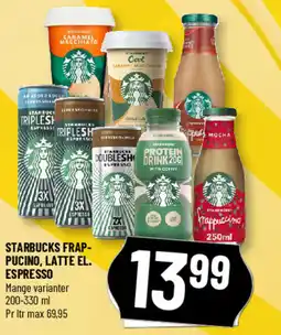 Løvbjerg Starbucks frap- pucino, latte el. espresso tilbud