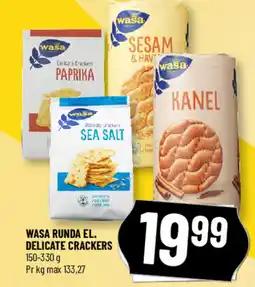 Løvbjerg Wasa runda el. delicate crackers tilbud