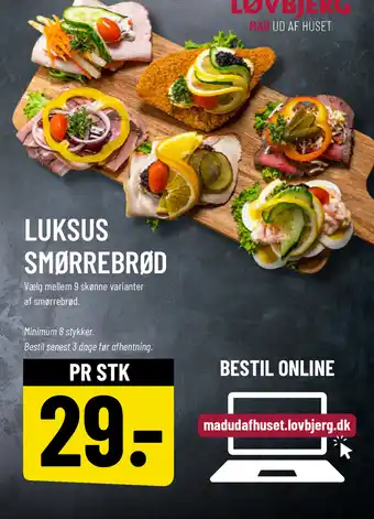 Løvbjerg Luksus smørrebrød tilbud