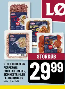 Løvbjerg Steff houlberg pepperoni, cocktailpølser, skinkestrimler el. bacontern tilbud