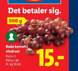 Lidl Røde kernefri vindruer tilbud