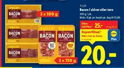 Lidl TULIP Bacon i skiver eller tern tilbud