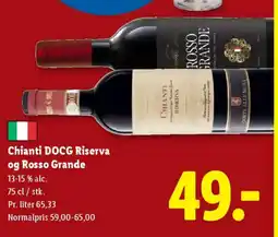 Lidl Chianti DOCG Riserva og Rosso Grande tilbud