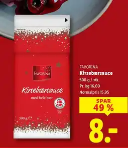 Lidl Favorina kirsebærsauce tilbud