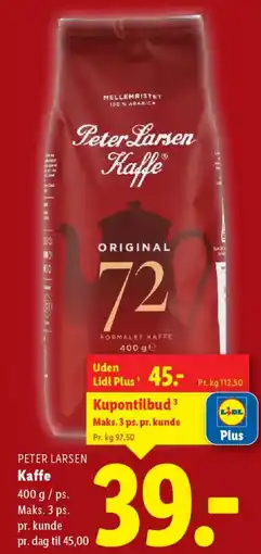Lidl Peter larsen kaffe tilbud