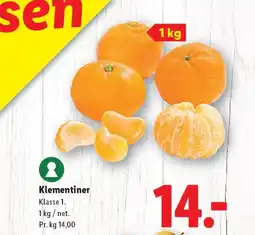 Lidl Klementiner tilbud