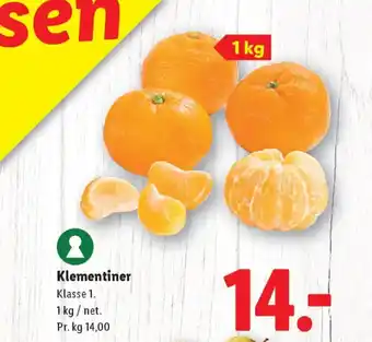 Lidl Klementiner tilbud