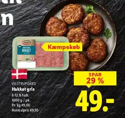 Lidl VILSTRUPGÅRD Hakket gris tilbud