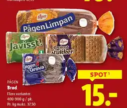 Lidl Pågen brød tilbud