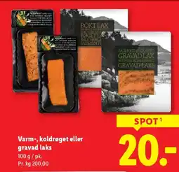 Lidl Varm-, koldrøget eller gravad laks tilbud