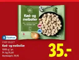 Lidl Dybfrost chef select kød- og melboller tilbud