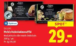 Lidl Deluxe hvid chokoladesoufflé tilbud