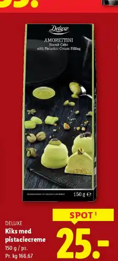 Lidl DELUXE Kiks med pistaciecreme tilbud