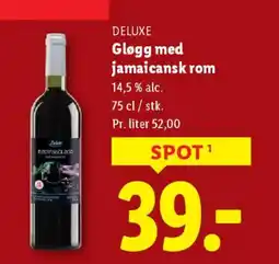 Lidl Deluxe gløgg med jamaicansk rom tilbud