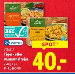 Lidl Dybfrost vitasia tiger- eller vannameirejer tilbud