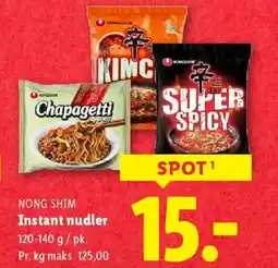 Lidl Nong shim instant nudler tilbud