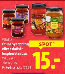 Lidl VITASIA Crunchy topping eller asiatisk- inspireret sauce tilbud