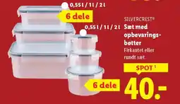 Lidl SILVERCREST® sæt med opbevarings-botter tilbud