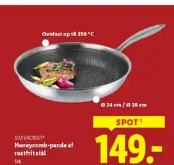 Lidl SILVERCREST® Honeycomb-pande af rustfrit stål Stk. tilbud