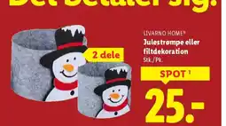 Lidl Livarno home® julestrømpe eller filtdekoration stk./pk. tilbud