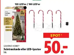 Lidl Livarno home® juletræskæde eller led-lysstav tilbud