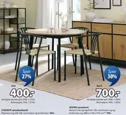 JYSK JEGIND spisebord, DKK 700 tilbud