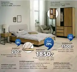 JYSK ELLINGE sengeramme, DKK 1850 tilbud