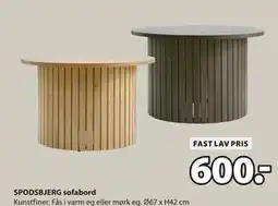 JYSK SPODSBJERG sofabord, DKK 600 tilbud