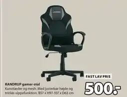 JYSK RANDRUP gamer-stol, DKK 500 tilbud