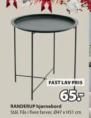 JYSK RANDERUP hjørnebord, DKK 65 tilbud