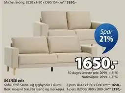 JYSK EGENSE sofa tilbud