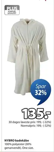 JYSK NYBRO badekåbe, DKK 135 tilbud