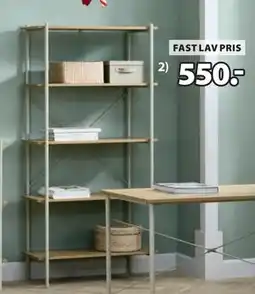 JYSK Reol, 5 hylder, DKK 550 tilbud