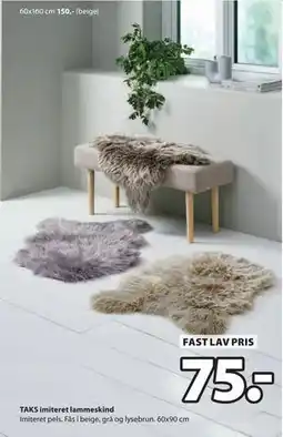 JYSK TAKS imiteret lammeskind tilbud