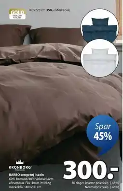 JYSK BARBO sengetøj i satin tilbud