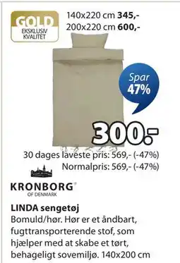 JYSK LINDA sengetøj tilbud