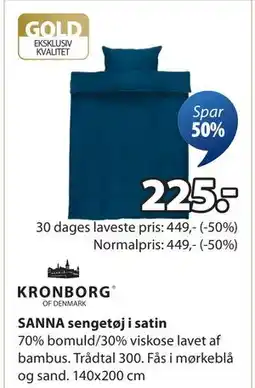 JYSK SANNA sengetøj i satin, DKK 225 tilbud