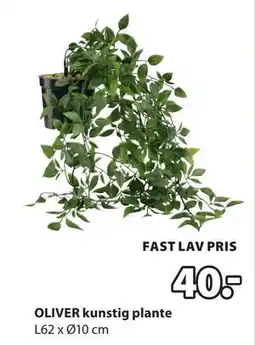 JYSK OLIVER kunstig plante, DKK 40 tilbud