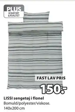 JYSK LISSI sengetøj i flonel, DKK 150 tilbud