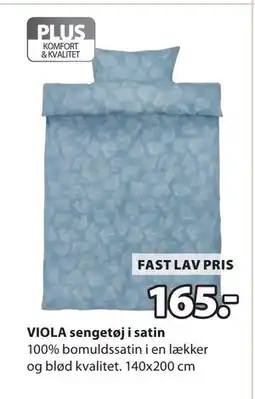 JYSK VIOLA sengetøj i satin, DKK 165 tilbud