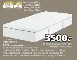 JYSK DRIVA springmadras, DKK 3500 tilbud