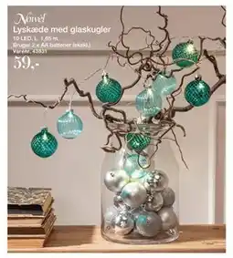 Harald Nyborg Lyskæde med glaskugler, DKK 59 tilbud