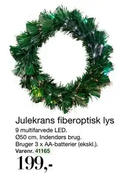 Harald Nyborg Julekrans fiberoptisk lys, DKK 199 tilbud