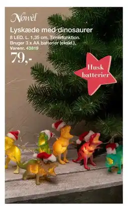 Harald Nyborg Lyskæde med dinosaurer, DKK 79 tilbud