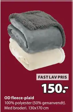 JYSK OD fleece-plaid, DKK 150 tilbud