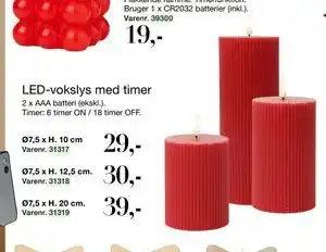 Harald Nyborg LED-vokslys med timer tilbud